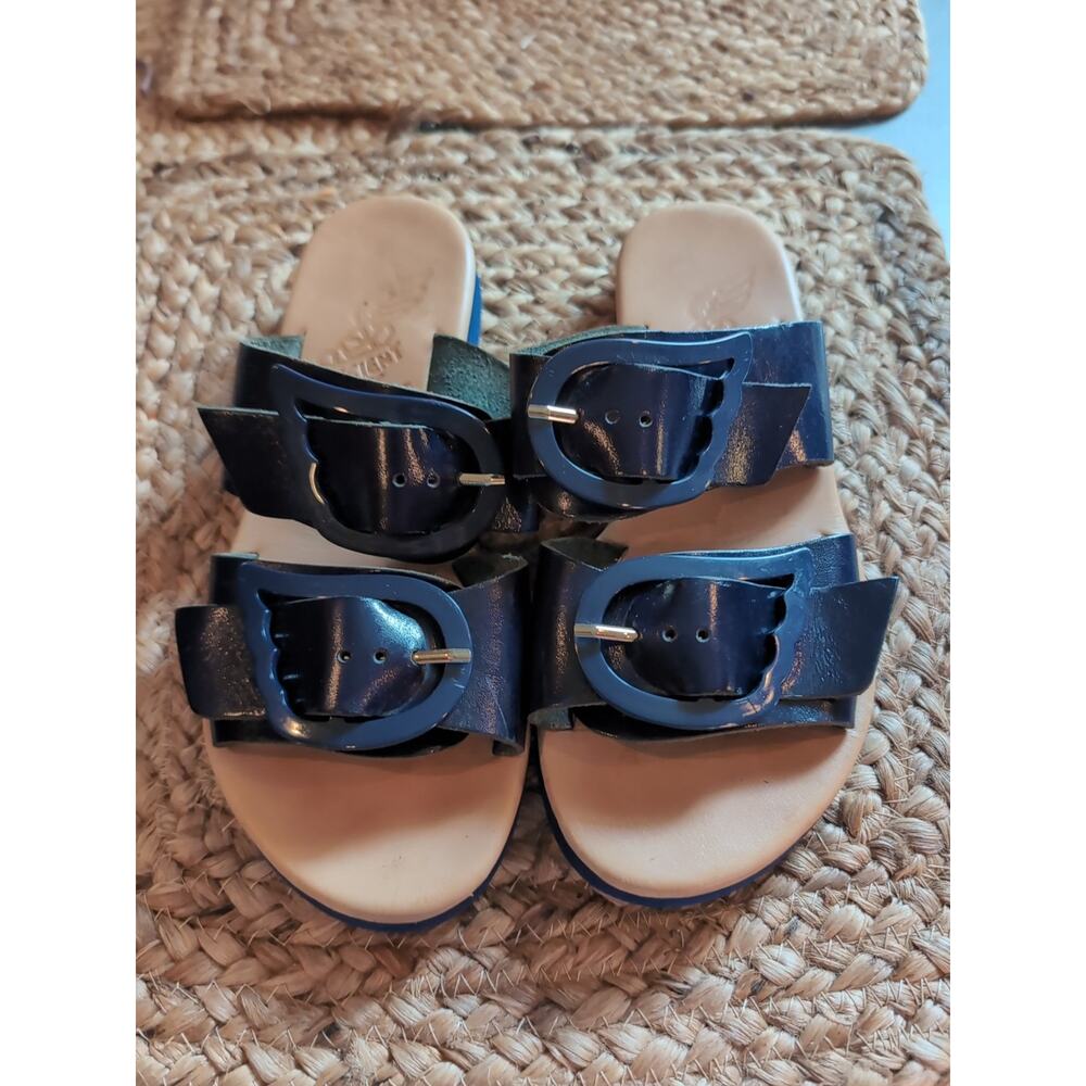 Ancient Greek Sandals Laso Women’s Size 36 US 6 Navy Blue Leather Sandals